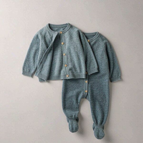 Cashmere-Blend Cardigan Set