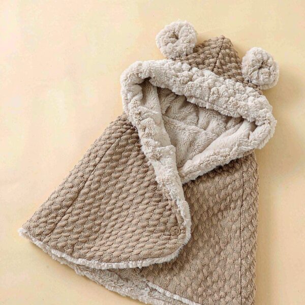 Faux-Fur Hooded Baby Wrap