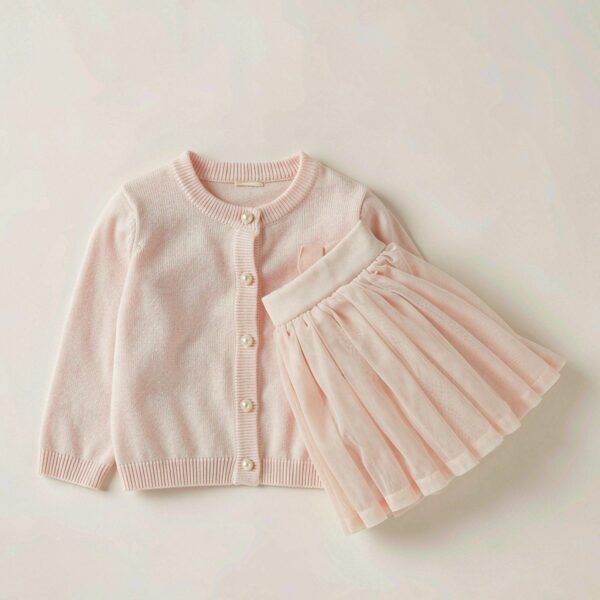 Knit Cardigan & Skirt Set