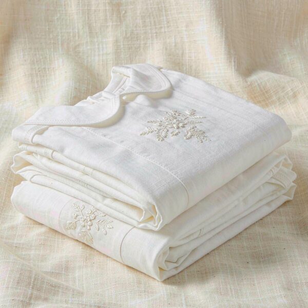 Premium Knit Baby Gown & Cap Set